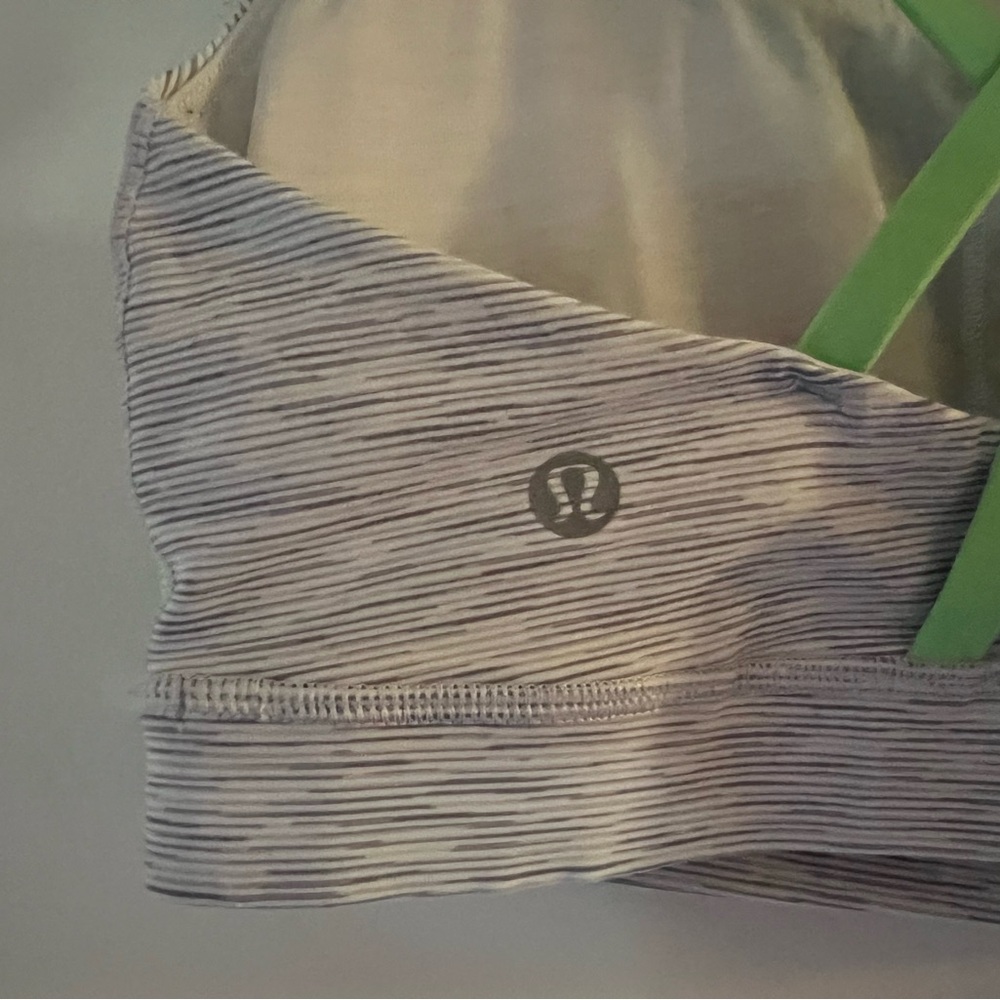 Lululemon Energy Bra Sz 6 Wee Are From Space Nimbus Battleship/Citra Lime - Picture 8 of 10